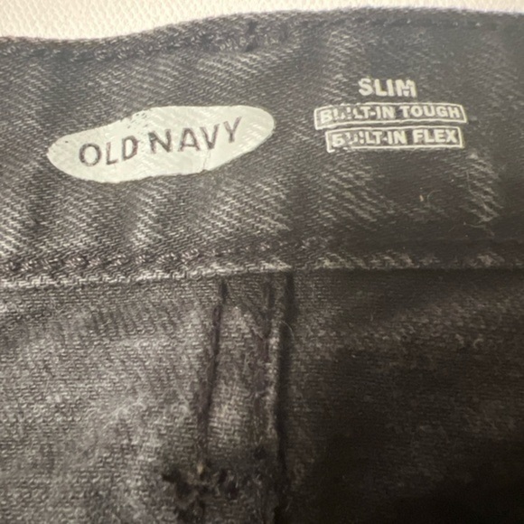 EUC Old Navy Jeans‎ Men's 30x32 Slim Straight Black Flex stretch Denim (A2) - Picture 5 of 7